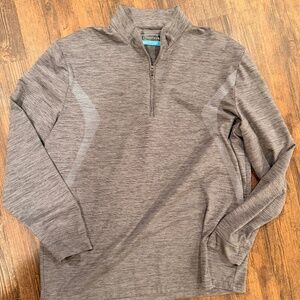 PGA TOUR Men’s Quarter Zip Pullover | Gray | Size L